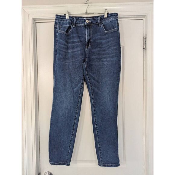 Vervet High‎ Waisted Jeans women's size 14 medium wash classic straight skinny - Picture 1 of 6